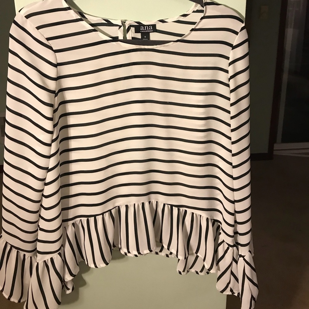 Black and white blouse